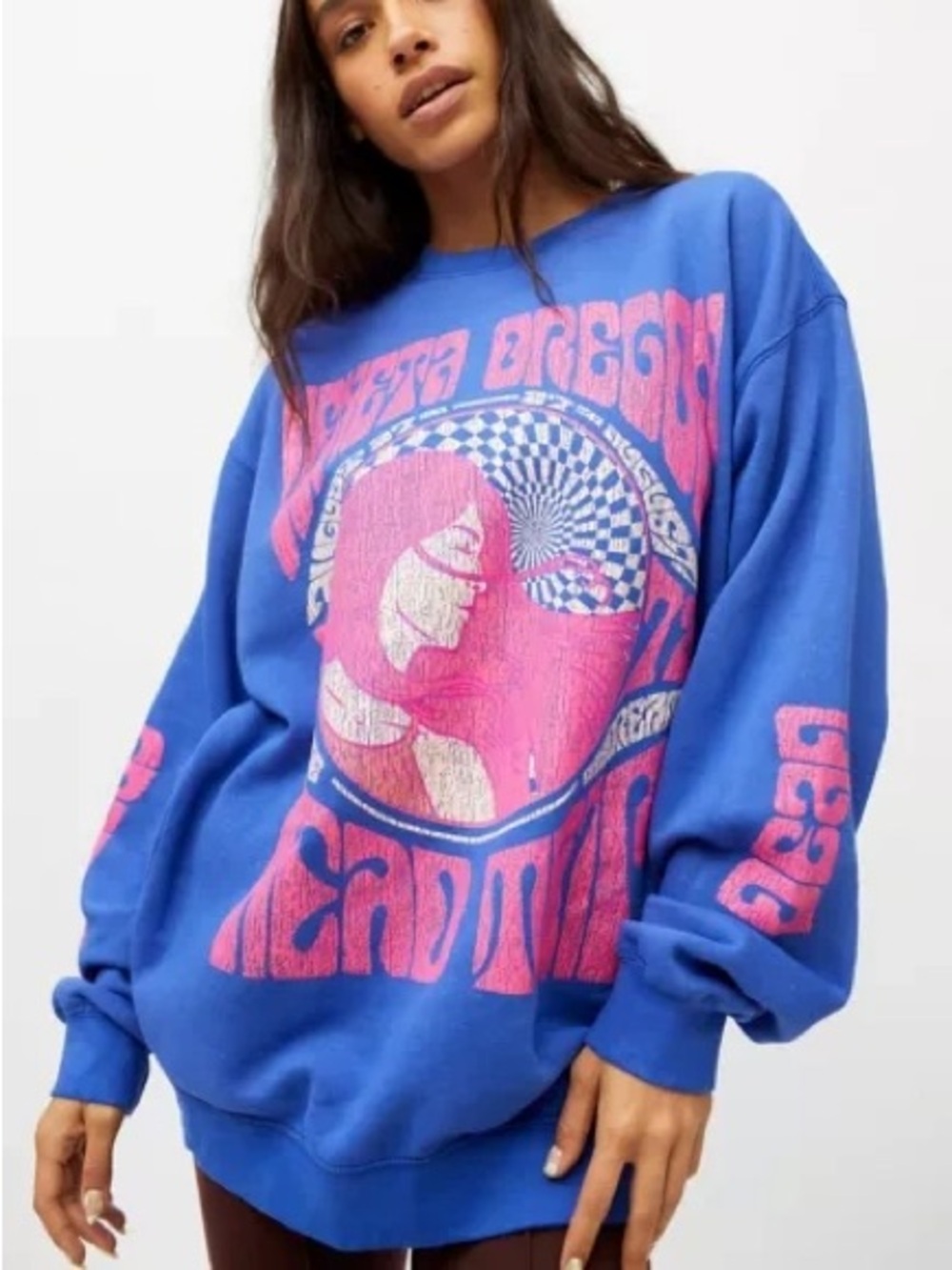 Grateful Dead UO Oregon 1972 Graphic Crewneck Sweatshirt Blue Purple